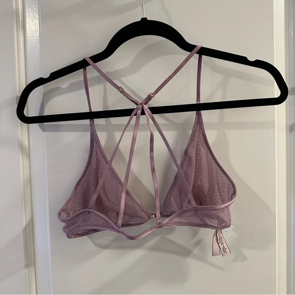 Victoria's Secret Triangle Bralette in Lilac Lace